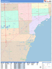 Coral Gables Digital Map Color Cast Style